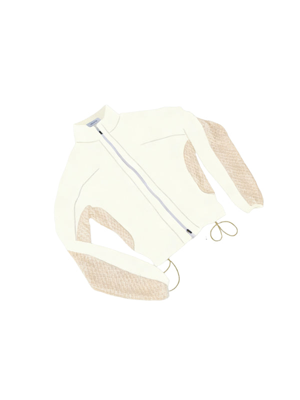 001 Male Mist Jacket · White