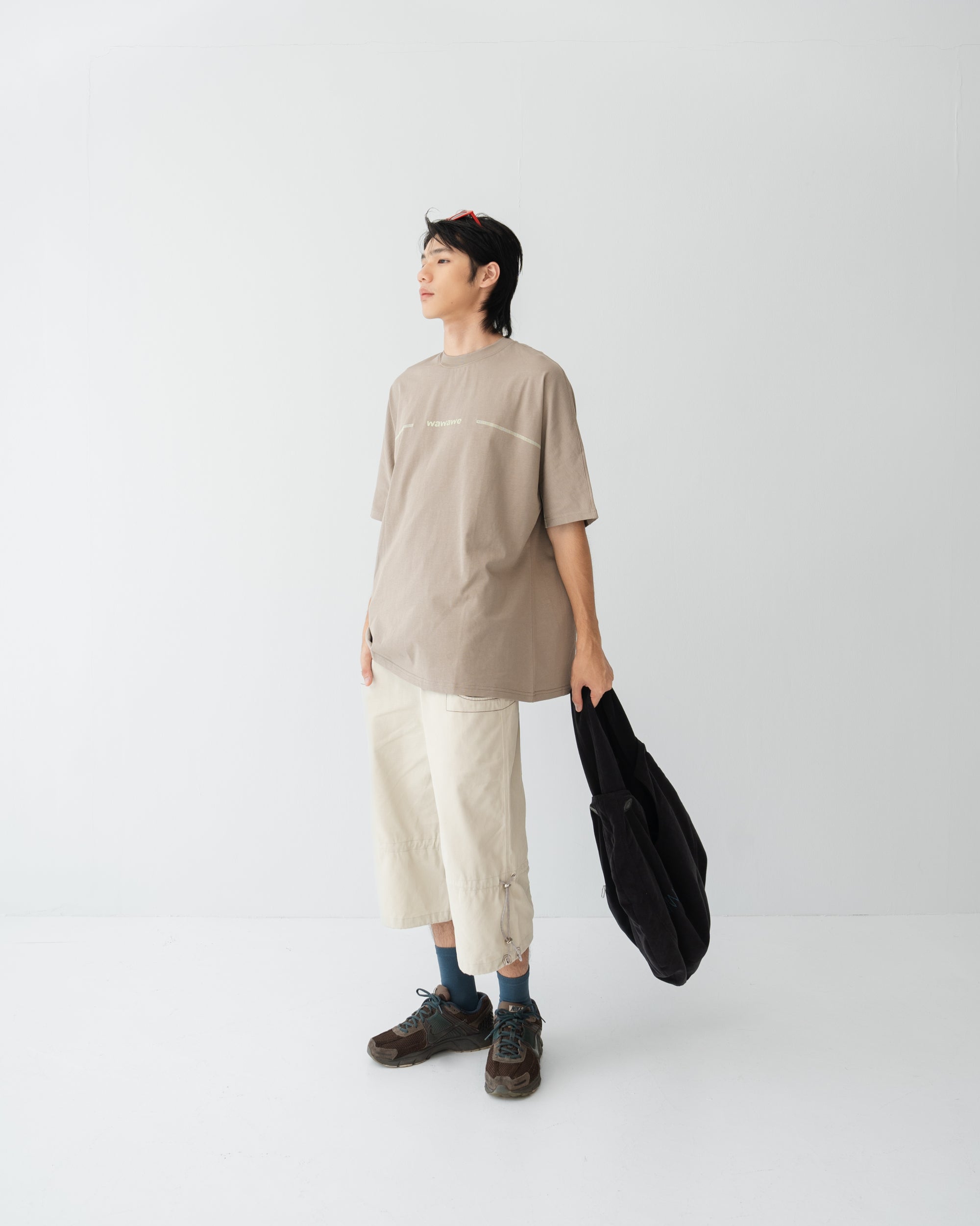 018 Beige Basic Tee
