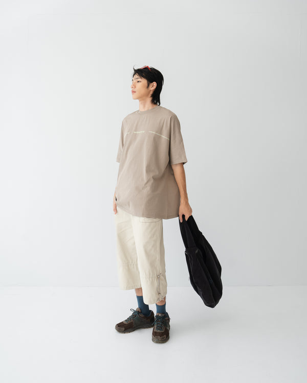 018 Beige Basic Tee