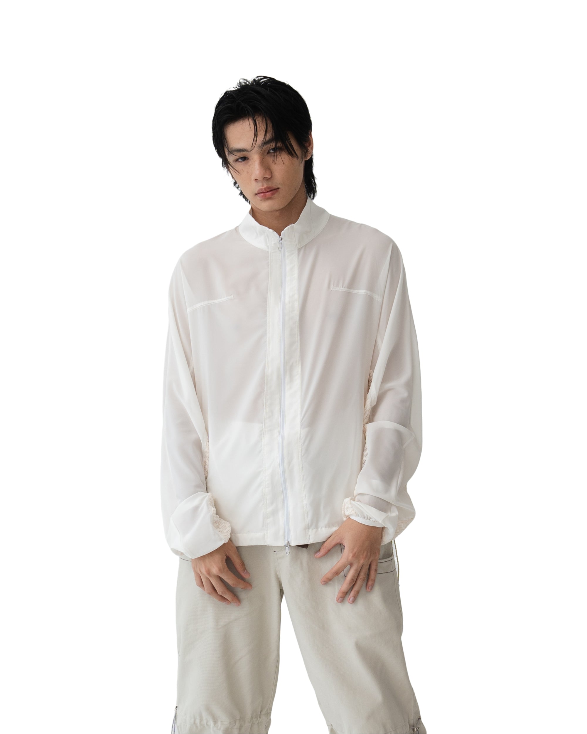 001 Male Mist Jacket · White