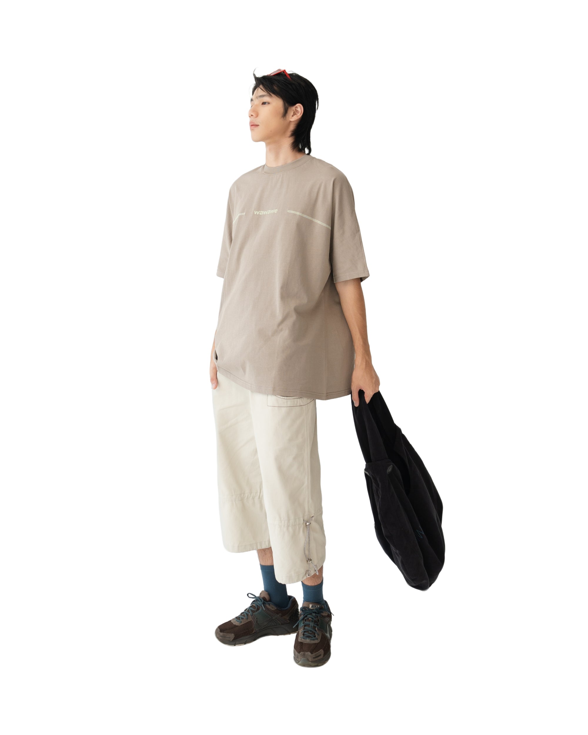 018 Beige Basic Tee