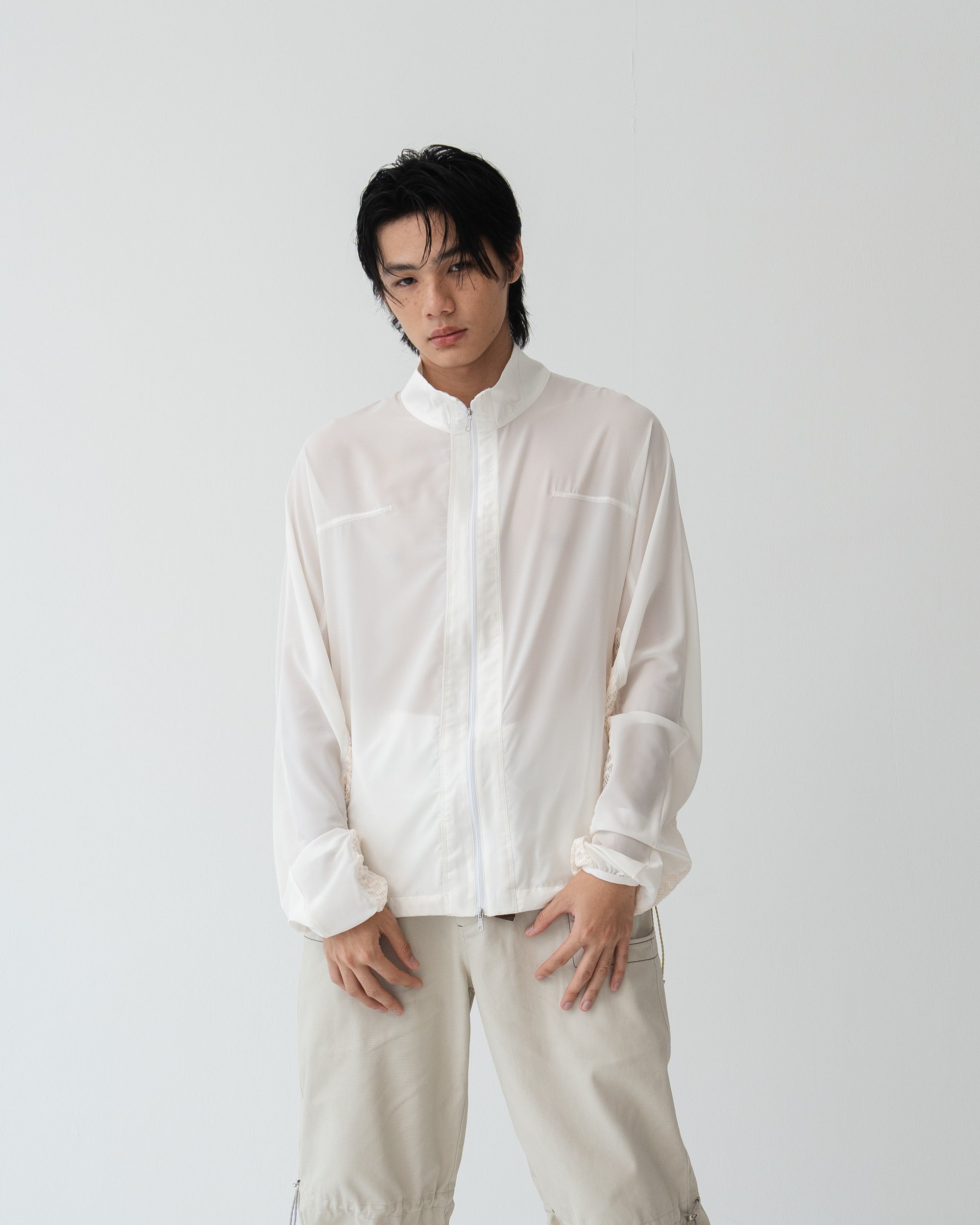 001 Male Mist Jacket · White