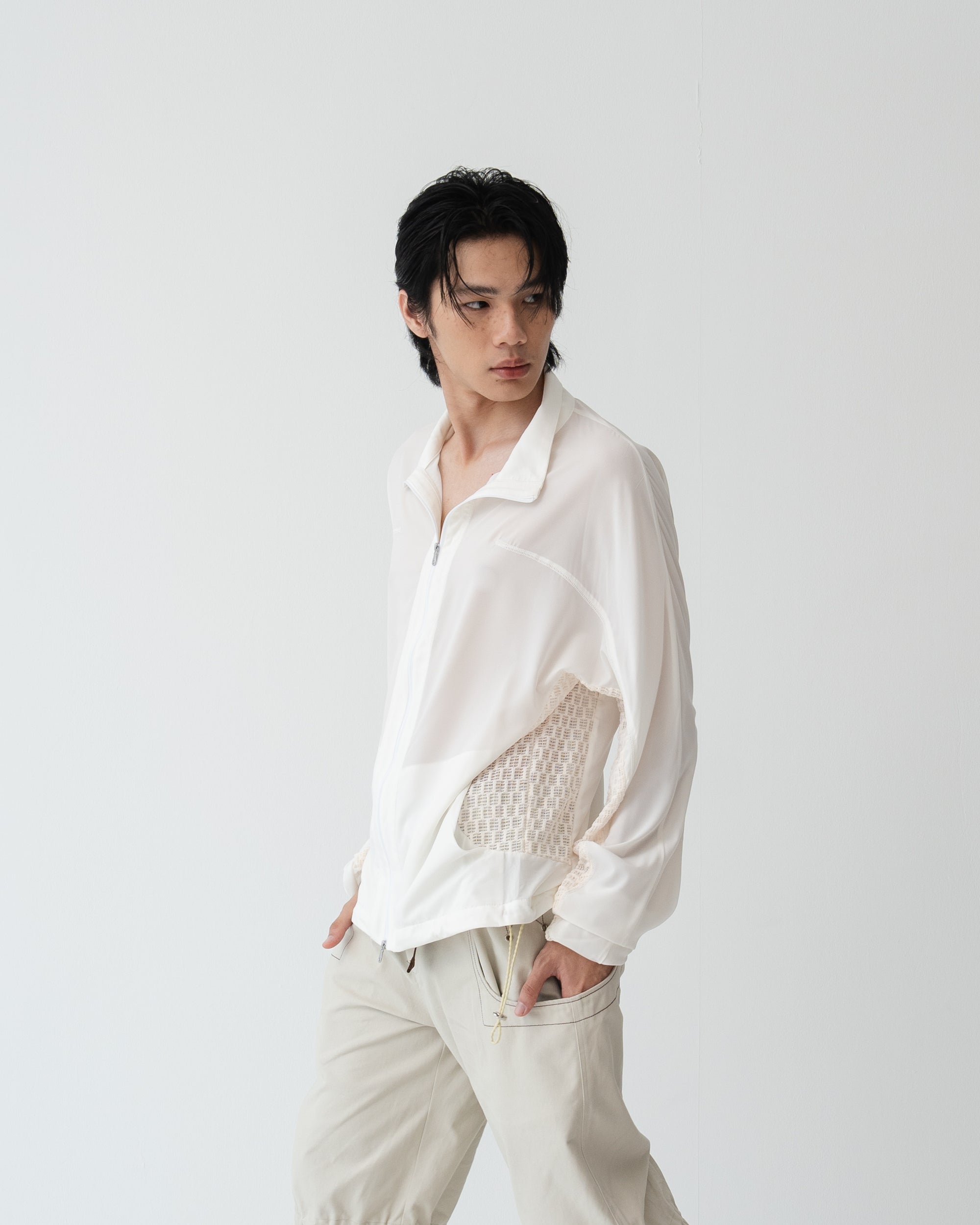 001 Male Mist Jacket · White