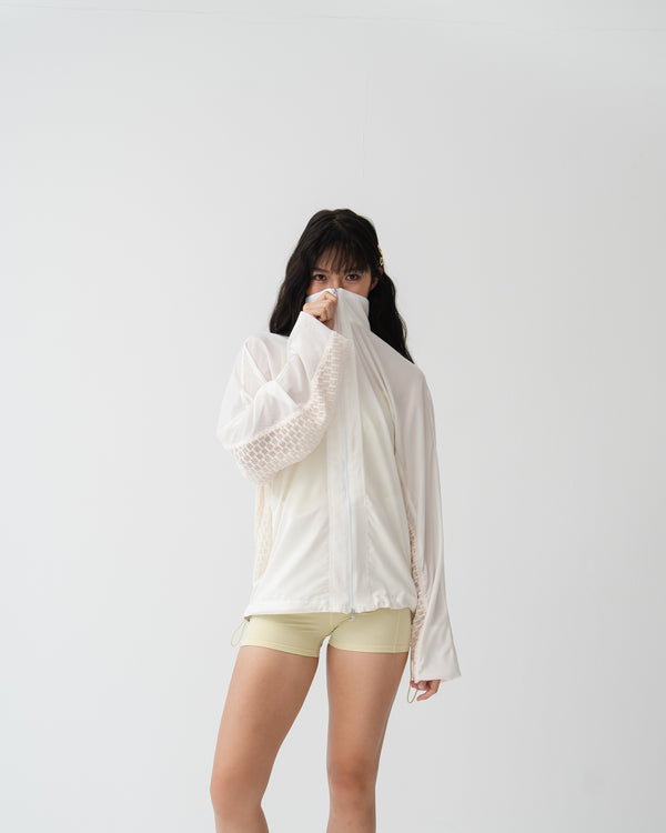 001 Male Mist Jacket · White