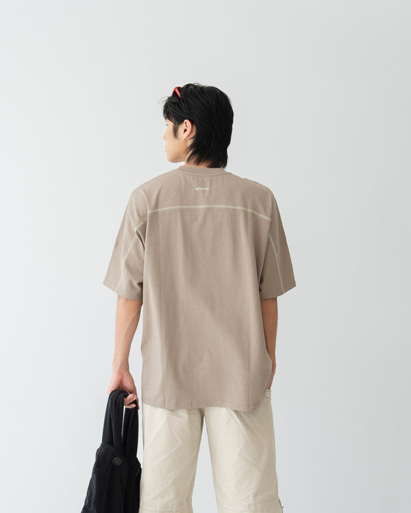 018 Beige Basic Tee