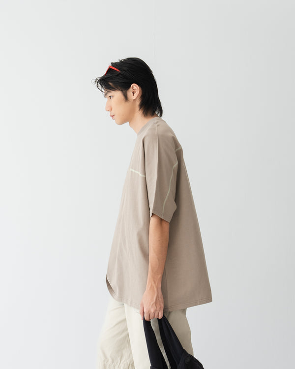 018 Beige Basic Tee